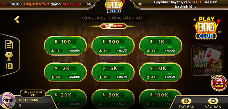 Mậu binh online được yêu thích nhất