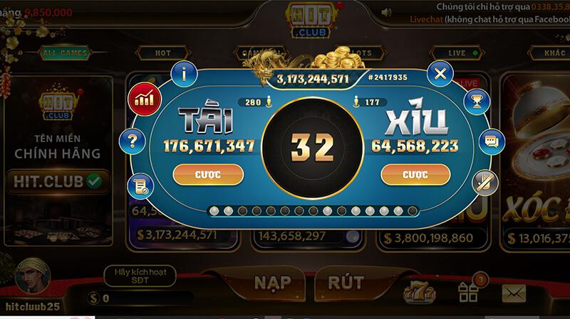 Tài xỉu cân cửa trực tiếp của hitclub